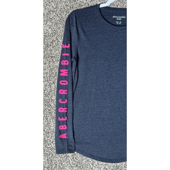 Abercrombie & Fitch Preppy Logo Spell Out Long Sleeve Tee Kids 13/14 Juniors XS - Picture 4 of 8